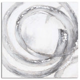 Galaxy Silver And Grey Hand Painted Canvas SILVER WOOD Shades 4 Seasons