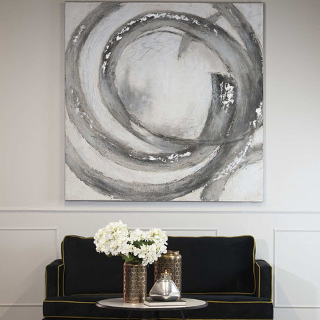 Galaxy Silver And Grey Hand Painted Canvas Shades 4 Seasons