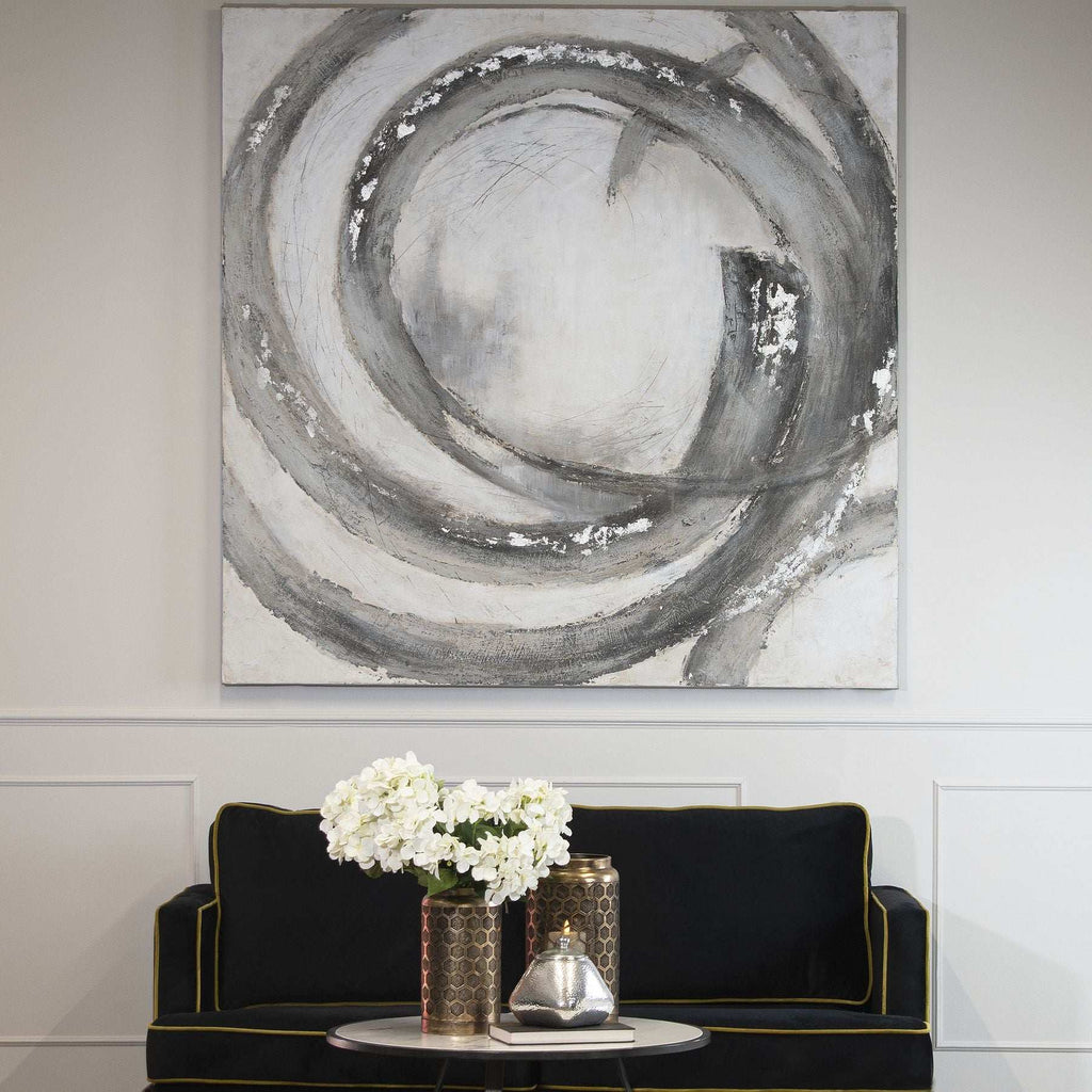 Galaxy Silver And Grey Hand Painted Canvas Shades 4 Seasons