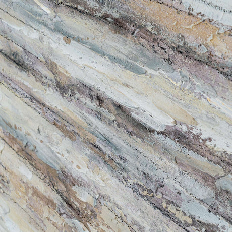 Textured hand painted canvas artwork with abstract patterns in earthy tones