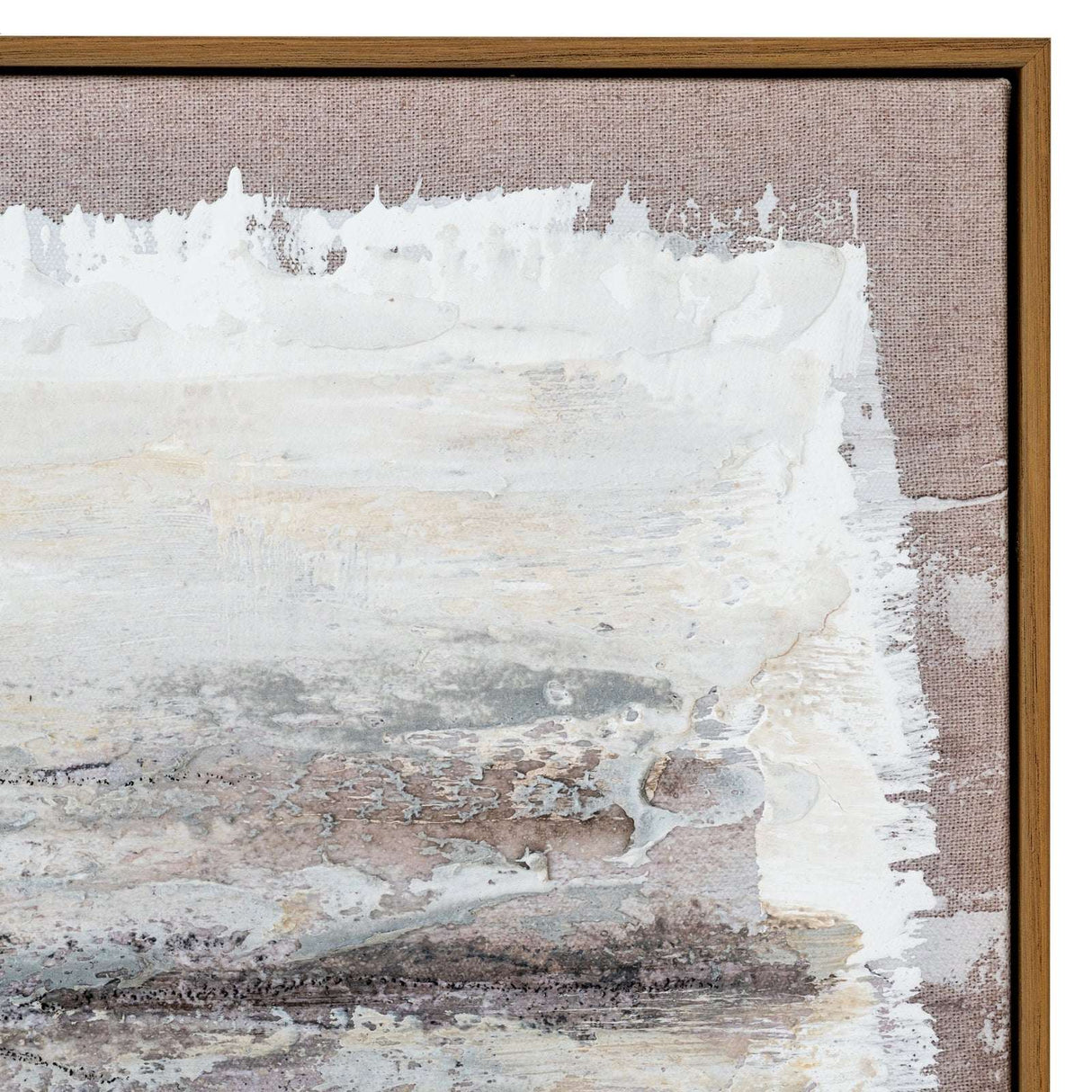 Abstract Hand Painted Canvas Artwork with Soft Earth Tones and Textured Finish