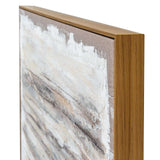 Close-up of Hand Painted Canvas with textured abstract design and wooden frame by Shades 4 Seasons