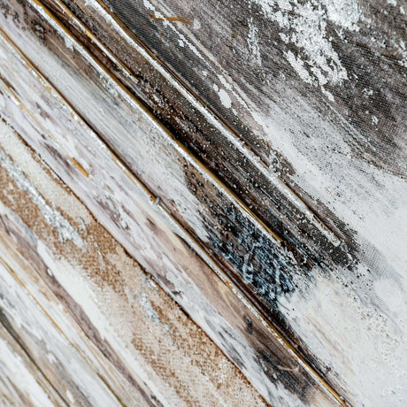 Close-up of textured Hand Painted Canvas featuring earthy tones and intricate brushwork