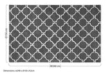 Orsina Hand Woven Rug with geometric pattern in grey, measuring 240 x 150 cm