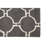 Stylish Orsina Hand Woven Rug with a Geometric Pattern in Grey and Cream Colors