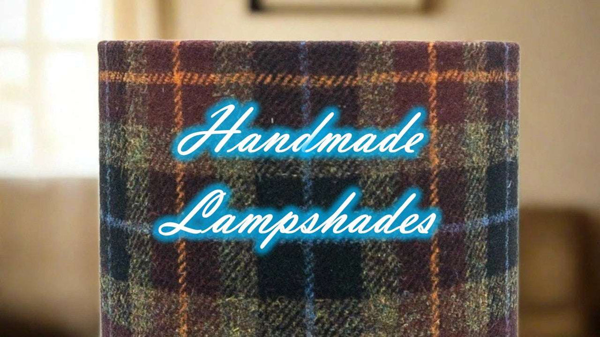 Handmade Lamp Shade in Plaid Fabric for Warm and Cozy Home Decor