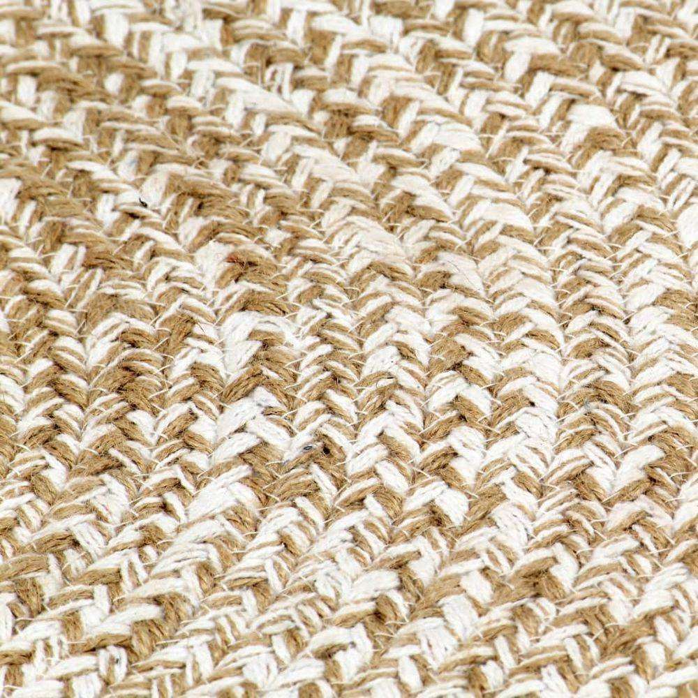 Handmade Rug Jute White and Brown 240 cm vidaXL