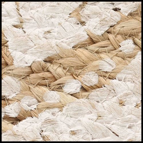 vidaXL Area Rug Braided Jute Printed 180 cm Round vidaXL