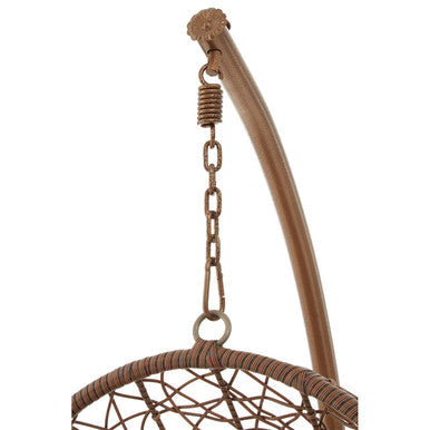 Close-up of Orsina Hanging Chair with sturdy chain and attachment, perfect for outdoor relaxation