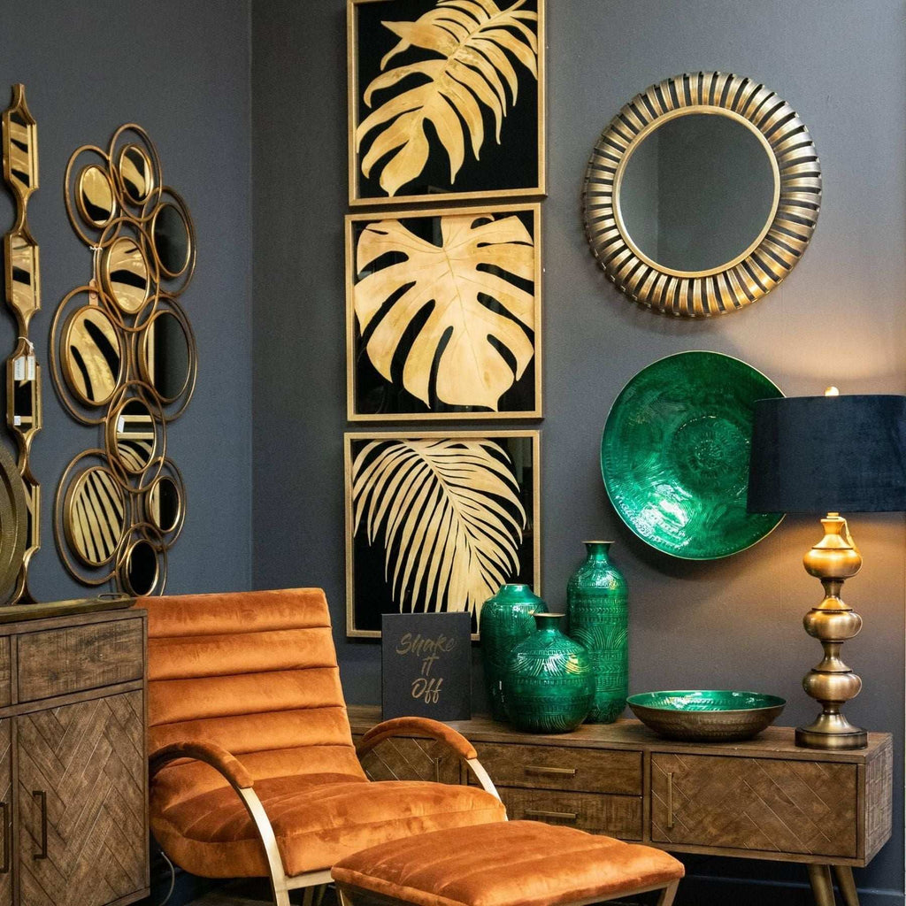 Square Decorative Hanging Collage Mirror In Gold Shades 4 Seasons