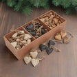 Pack Of 90 Wooden Heart Hanging Decorations BROWN WOOD Shades 4 Seasons