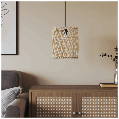 vidaXL Rattan Hanging Lampshade for a Boho-Inspired Home Decor
