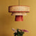 Nisu Home Hanging Pendant Light with a Two-Tone Design and Woven Rattan Finish