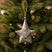 Hanging Santa Star decoration with a textured Santa face, perfect for festive Christmas trees