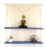 Natural Macrame Hanging Shelves - Blue Shades 4 Seasons