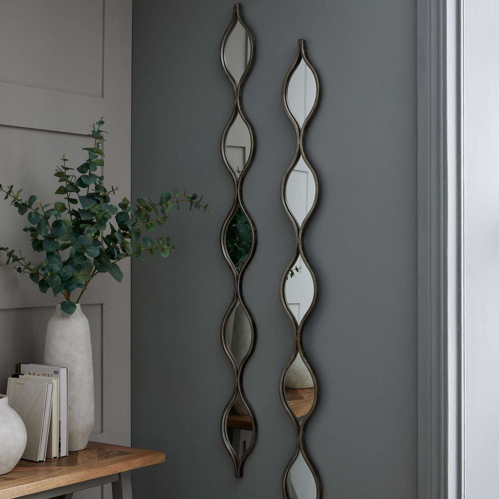 Shades 4 Seasons Hanging Silver Mirror Slim Wall Decor Shades 4 Seasons
