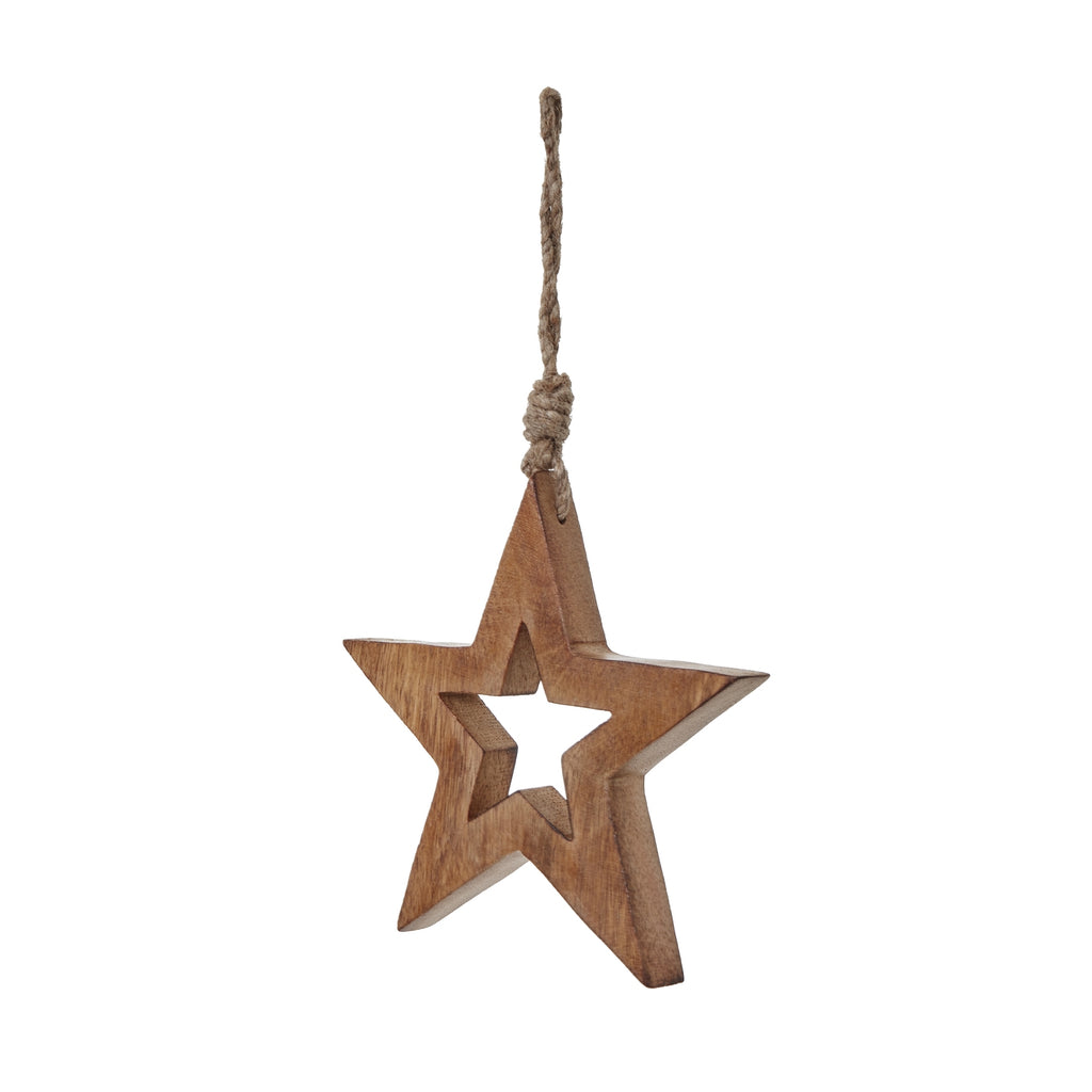 White Wash Collection Wooden Hanging Star Decoration Shades 4 Seasons