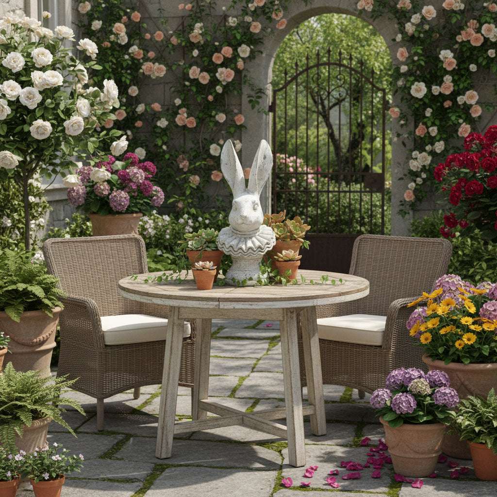 Shades 4 Seasons Hare Ornament for Stylish Home Decor GREY CERAMIC Shades 4 Seasons