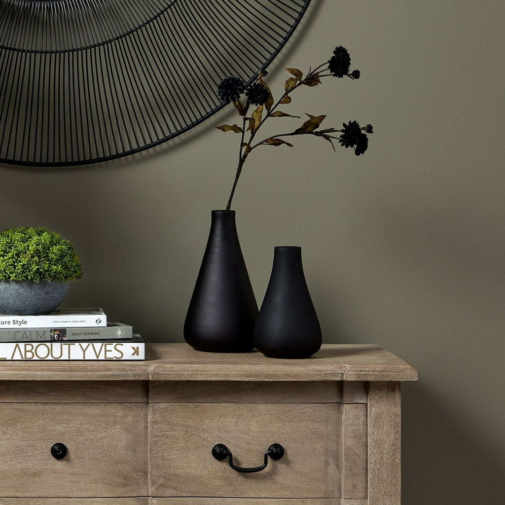 Shades 4 Seasons Tall Glass Vase in Matte Black Shades 4 Seasons