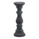 Shades 4 Seasons Column Candle Holder - Turned Wood Pillar GREY CERAMIC Shades 4 Seasons