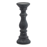 Shades 4 Seasons Column Candle Holder - Turned Wood Pillar GREY CERAMIC Shades 4 Seasons
