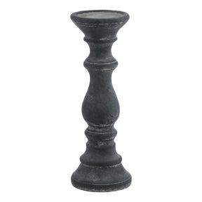 Shades 4 Seasons Column Candle Holder - Turned Wood Pillar GREY CERAMIC Shades 4 Seasons