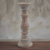 Shades 4 Seasons Hand-Finished Rustic Column Candle Holder BROWN CERAMIC Shades 4 Seasons