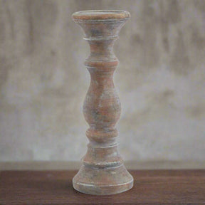 Shades 4 Seasons Hand-Finished Rustic Column Candle Holder BROWN CERAMIC Shades 4 Seasons