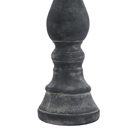 Amalfi Large Grey Column Candle Holder Shades 4 Seasons