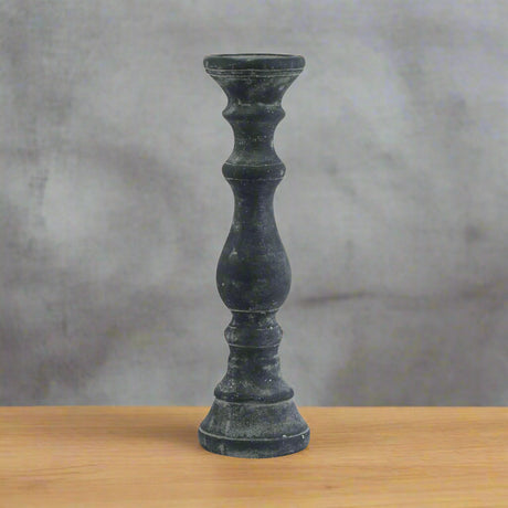 Amalfi Large Grey Column Candle Holder GREY CERAMIC Shades 4 Seasons