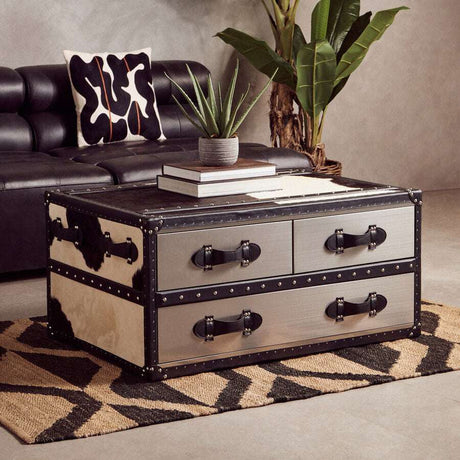 Orsina Hemp Rug featuring a stylish woven design under a modern coffee table