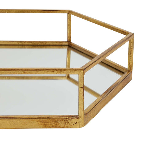 Shades 4 Seasons Gold Hexagon Trays with Mirror Base Shades 4 Seasons
