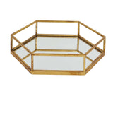 Shades 4 Seasons Gold Hexagon Trays with Mirror Base Shades 4 Seasons