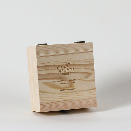 Selbrae House Highball Drinks Set elegantly presented in a stylish wooden gift box