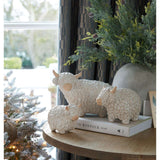 Highland Cow decorative figurines in soft textures for stylish home room decorations