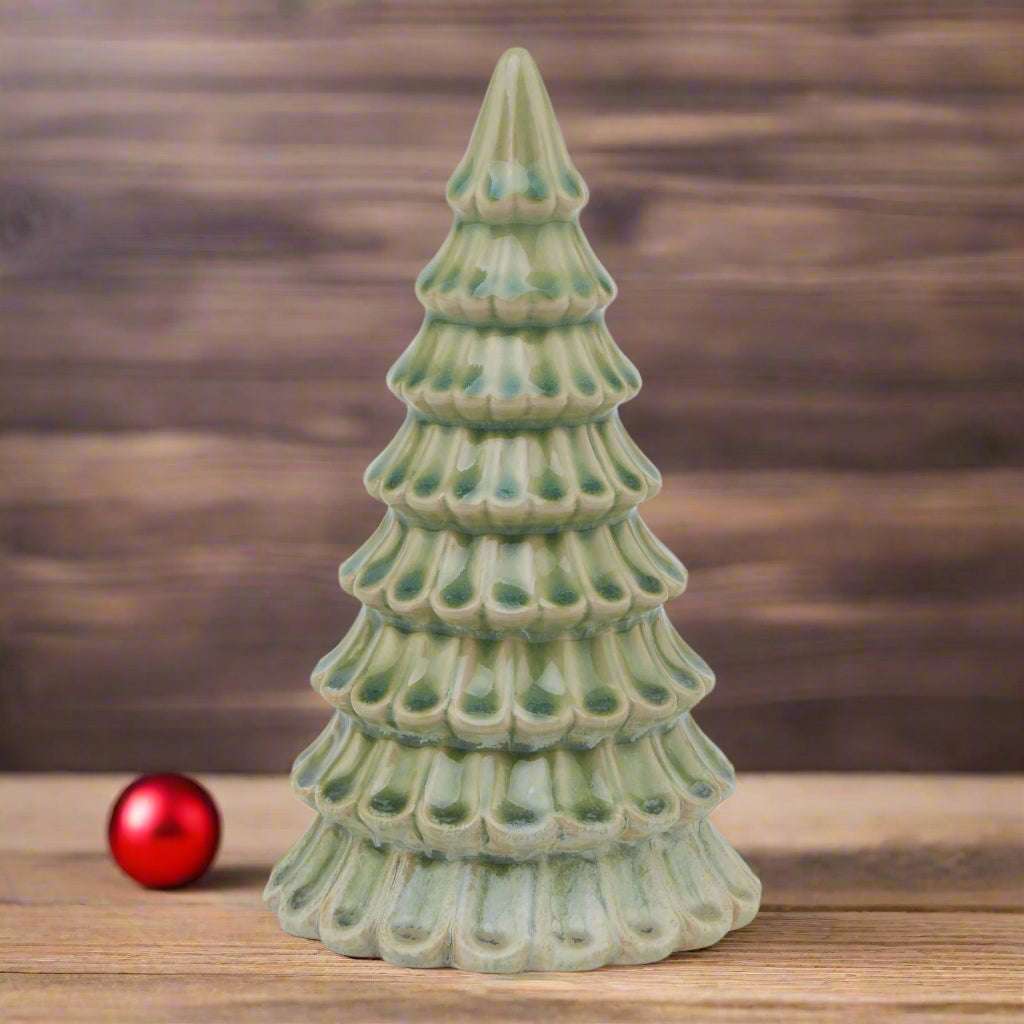 Shades 4 Seasons Ceramic Fir Tree - Green Tabletop Decor GREEN CERAMIC Shades 4 Seasons