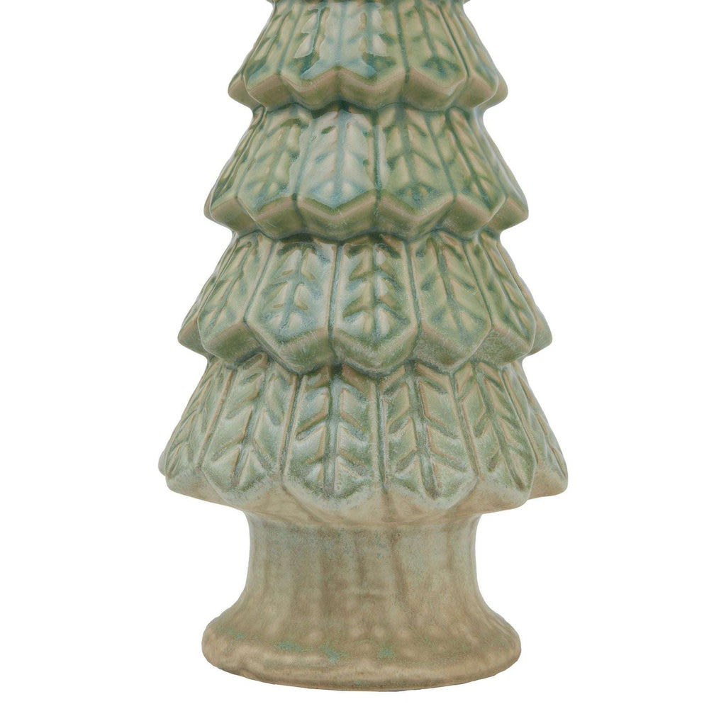 Light Green Ceramic Fir Tree With Base Shades 4 Seasons
