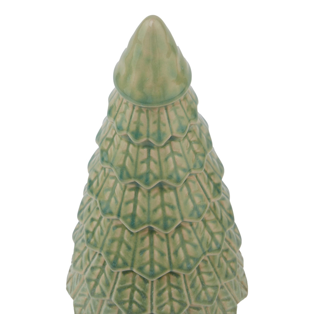 Light Green Ceramic Fir Tree With Base Shades 4 Seasons