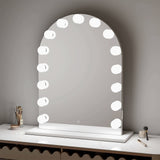 Stylish Hollywood Mirror with Bright Bulbs for an Elegant Vanity Setup