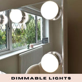Hollywood Mirror with Dimmable Lights for Adjustable Brightness and Glamorous Make-up Application