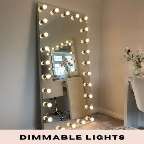 Elegant Hollywood Mirror with Dimmable Lights for a Glamorous Home Decor