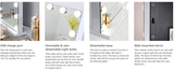Hollywood Mirror with dimmable lights, detachable base, and USB charge port for a stylish vanity setup