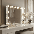 Elegant Hollywood Mirror with Bright LED Lights, Perfect for Glamorous Home Decor
