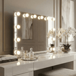Elegant Hollywood Mirror with Bright LED Lights, Perfect for Glamorous Home Decor