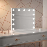 Small Hollywood Mirror with Bright LED Bulbs for Glamorous Makeup Application