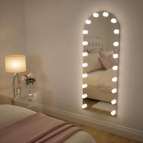 Elegant Hollywood Mirror with Lights, perfect for adding glamour to any bedroom decor