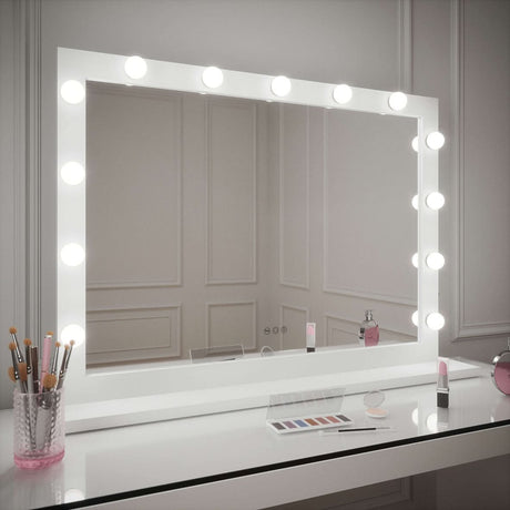 Hollywood Mirror with Bright LED Lights for a Glamorous Makeup Experience