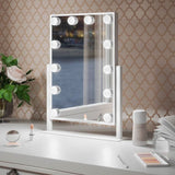 Small Hollywood Mirror with Bright Vanity Lights for Perfect Makeup Application