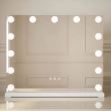 Small Hollywood Mirror with LED Bulbs for Flawless Makeup Application and Stylish Decor