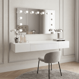 Stylish Hollywood Mirror with LED Bulbs, perfect for creating a glamorous makeup station